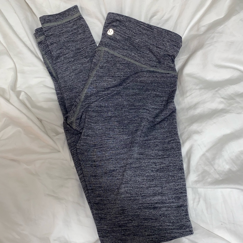 Grey and white Lululemon leggings